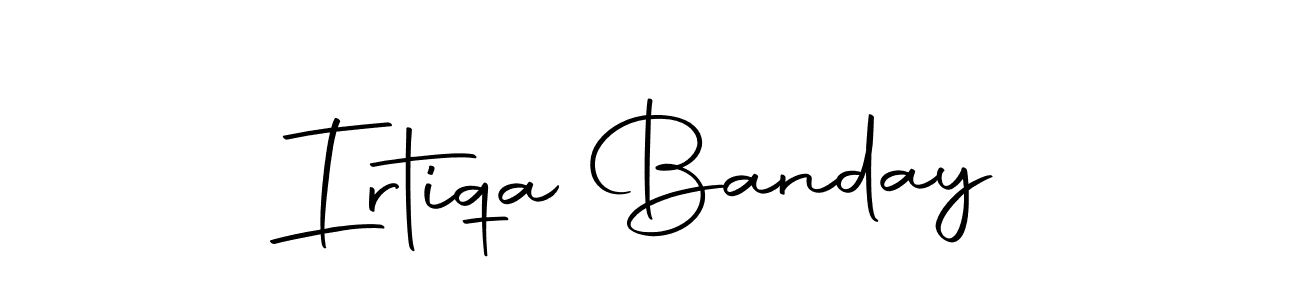 if you are searching for the best signature style for your name Irtiqa Banday. so please give up your signature search. here we have designed multiple signature styles  using Autography-DOLnW. Irtiqa Banday signature style 10 images and pictures png