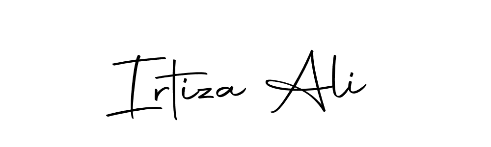 Create a beautiful signature design for name Irtiza Ali. With this signature (Autography-DOLnW) fonts, you can make a handwritten signature for free. Irtiza Ali signature style 10 images and pictures png