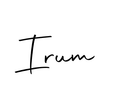 Use a signature maker to create a handwritten signature online. With this signature software, you can design (Autography-DOLnW) your own signature for name Irum. Irum signature style 10 images and pictures png