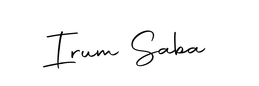 Design your own signature with our free online signature maker. With this signature software, you can create a handwritten (Autography-DOLnW) signature for name Irum Saba. Irum Saba signature style 10 images and pictures png