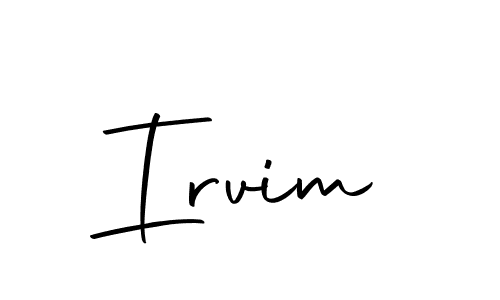 Use a signature maker to create a handwritten signature online. With this signature software, you can design (Autography-DOLnW) your own signature for name Irvim. Irvim signature style 10 images and pictures png