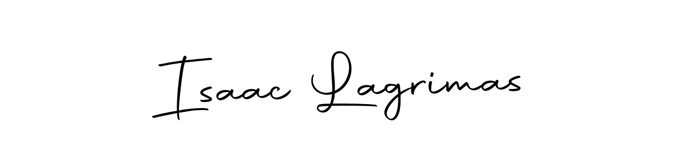 How to make Isaac Lagrimas name signature. Use Autography-DOLnW style for creating short signs online. This is the latest handwritten sign. Isaac Lagrimas signature style 10 images and pictures png