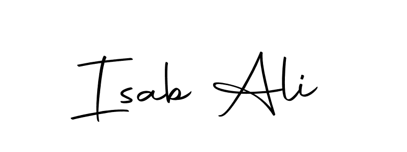 How to make Isab Ali name signature. Use Autography-DOLnW style for creating short signs online. This is the latest handwritten sign. Isab Ali signature style 10 images and pictures png