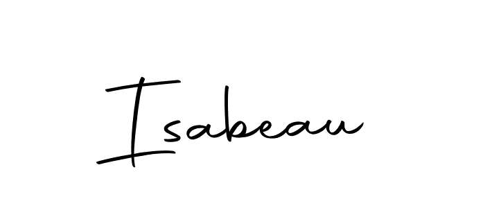 Make a beautiful signature design for name Isabeau. Use this online signature maker to create a handwritten signature for free. Isabeau signature style 10 images and pictures png