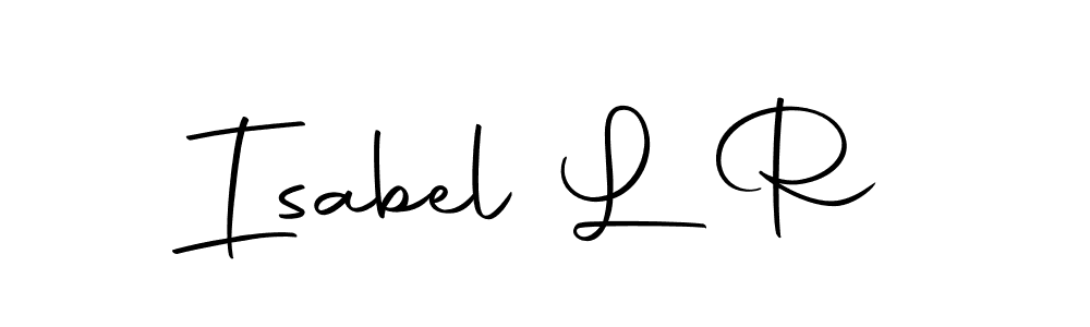 Design your own signature with our free online signature maker. With this signature software, you can create a handwritten (Autography-DOLnW) signature for name Isabel L R. Isabel L R signature style 10 images and pictures png