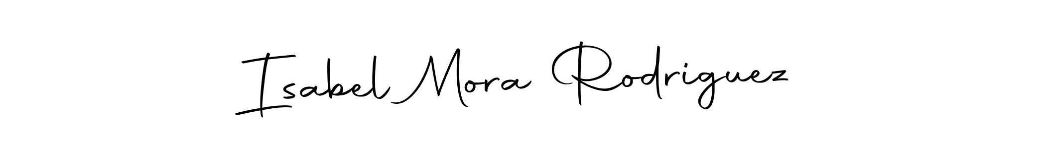 How to make Isabel Mora Rodriguez name signature. Use Autography-DOLnW style for creating short signs online. This is the latest handwritten sign. Isabel Mora Rodriguez signature style 10 images and pictures png