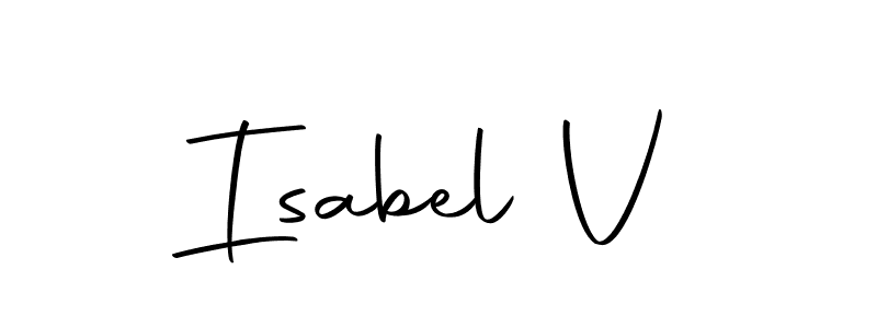 Use a signature maker to create a handwritten signature online. With this signature software, you can design (Autography-DOLnW) your own signature for name Isabel V. Isabel V signature style 10 images and pictures png