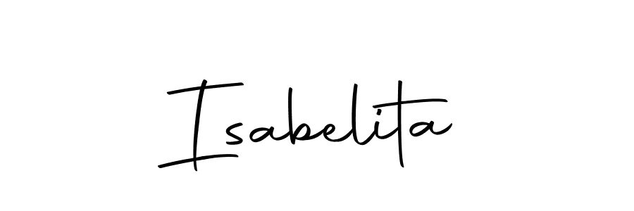 How to make Isabelita name signature. Use Autography-DOLnW style for creating short signs online. This is the latest handwritten sign. Isabelita signature style 10 images and pictures png