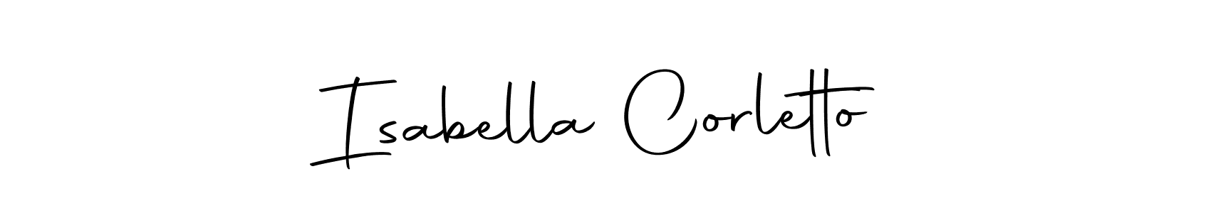 How to make Isabella Corletto signature? Autography-DOLnW is a professional autograph style. Create handwritten signature for Isabella Corletto name. Isabella Corletto signature style 10 images and pictures png