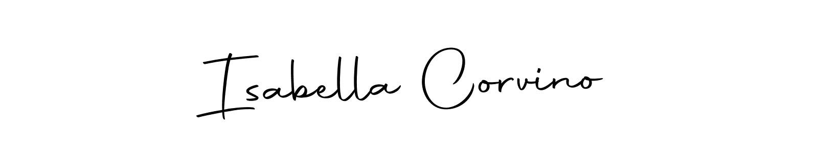 How to make Isabella Corvino name signature. Use Autography-DOLnW style for creating short signs online. This is the latest handwritten sign. Isabella Corvino signature style 10 images and pictures png