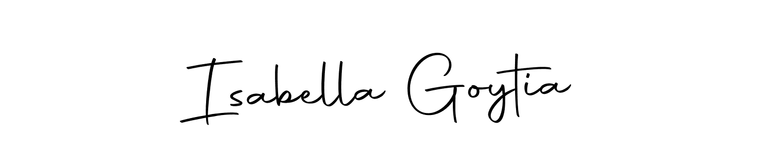 How to make Isabella Goytia name signature. Use Autography-DOLnW style for creating short signs online. This is the latest handwritten sign. Isabella Goytia signature style 10 images and pictures png