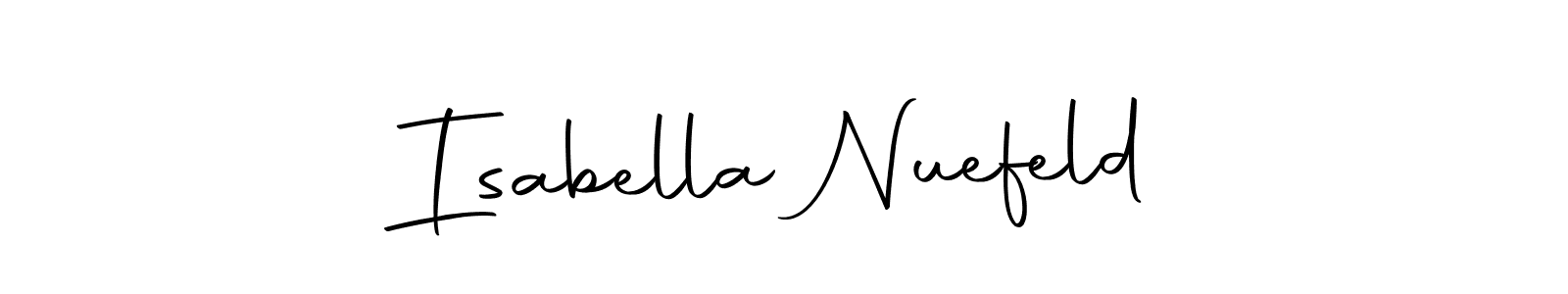 How to make Isabella Nuefeld name signature. Use Autography-DOLnW style for creating short signs online. This is the latest handwritten sign. Isabella Nuefeld signature style 10 images and pictures png