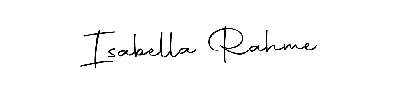 How to make Isabella Rahme name signature. Use Autography-DOLnW style for creating short signs online. This is the latest handwritten sign. Isabella Rahme signature style 10 images and pictures png