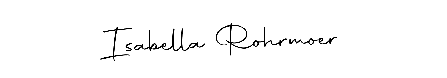 Use a signature maker to create a handwritten signature online. With this signature software, you can design (Autography-DOLnW) your own signature for name Isabella Rohrmoer. Isabella Rohrmoer signature style 10 images and pictures png