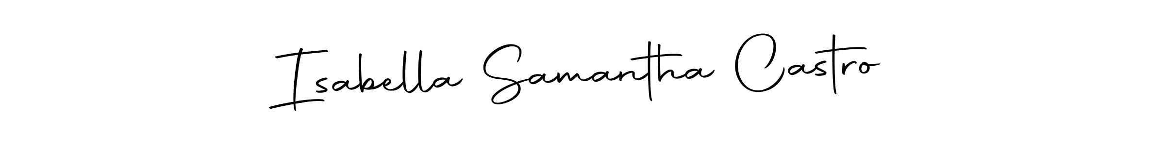 Make a short Isabella Samantha Castro signature style. Manage your documents anywhere anytime using Autography-DOLnW. Create and add eSignatures, submit forms, share and send files easily. Isabella Samantha Castro signature style 10 images and pictures png