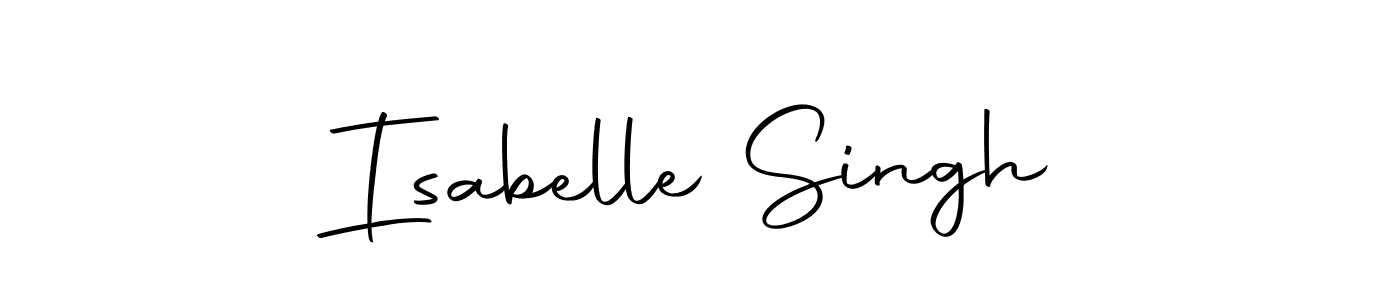 Design your own signature with our free online signature maker. With this signature software, you can create a handwritten (Autography-DOLnW) signature for name Isabelle Singh. Isabelle Singh signature style 10 images and pictures png