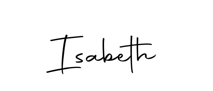 Design your own signature with our free online signature maker. With this signature software, you can create a handwritten (Autography-DOLnW) signature for name Isabeth. Isabeth signature style 10 images and pictures png