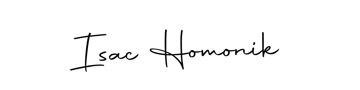Isac Homonik stylish signature style. Best Handwritten Sign (Autography-DOLnW) for my name. Handwritten Signature Collection Ideas for my name Isac Homonik. Isac Homonik signature style 10 images and pictures png