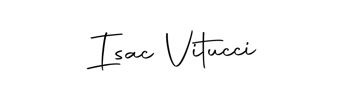 Create a beautiful signature design for name Isac Vitucci. With this signature (Autography-DOLnW) fonts, you can make a handwritten signature for free. Isac Vitucci signature style 10 images and pictures png