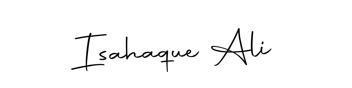 How to make Isahaque Ali name signature. Use Autography-DOLnW style for creating short signs online. This is the latest handwritten sign. Isahaque Ali signature style 10 images and pictures png
