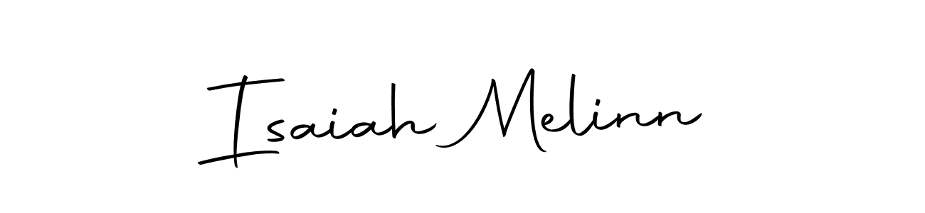 How to make Isaiah Melinn name signature. Use Autography-DOLnW style for creating short signs online. This is the latest handwritten sign. Isaiah Melinn signature style 10 images and pictures png