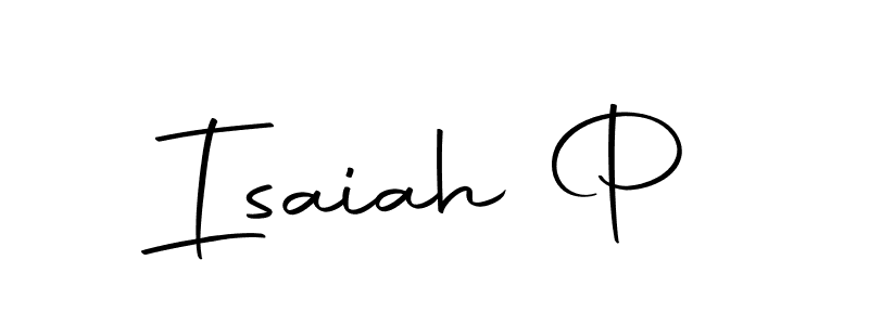 Design your own signature with our free online signature maker. With this signature software, you can create a handwritten (Autography-DOLnW) signature for name Isaiah P. Isaiah P signature style 10 images and pictures png