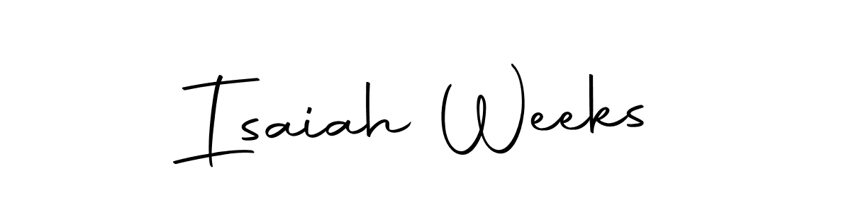 Create a beautiful signature design for name Isaiah Weeks. With this signature (Autography-DOLnW) fonts, you can make a handwritten signature for free. Isaiah Weeks signature style 10 images and pictures png