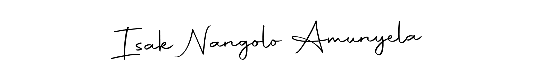 The best way (Autography-DOLnW) to make a short signature is to pick only two or three words in your name. The name Isak Nangolo Amunyela include a total of six letters. For converting this name. Isak Nangolo Amunyela signature style 10 images and pictures png