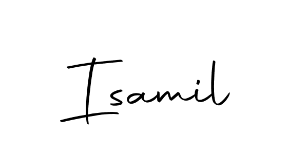 Make a beautiful signature design for name Isamil. With this signature (Autography-DOLnW) style, you can create a handwritten signature for free. Isamil signature style 10 images and pictures png