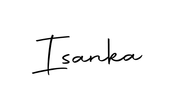 Use a signature maker to create a handwritten signature online. With this signature software, you can design (Autography-DOLnW) your own signature for name Isanka. Isanka signature style 10 images and pictures png