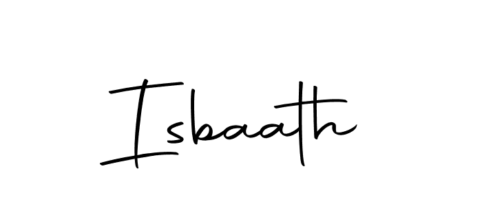 Isbaath stylish signature style. Best Handwritten Sign (Autography-DOLnW) for my name. Handwritten Signature Collection Ideas for my name Isbaath. Isbaath signature style 10 images and pictures png