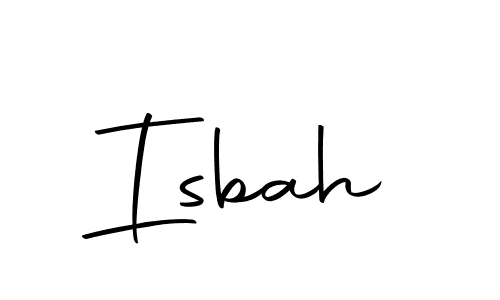 You should practise on your own different ways (Autography-DOLnW) to write your name (Isbah) in signature. don't let someone else do it for you. Isbah signature style 10 images and pictures png