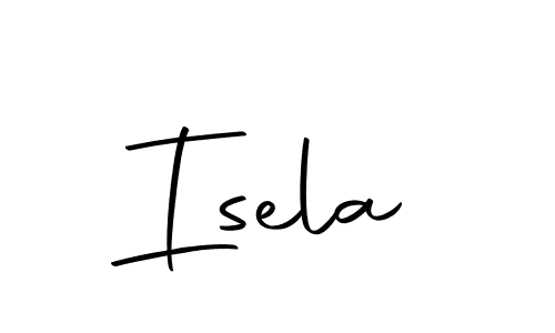 Create a beautiful signature design for name Isela. With this signature (Autography-DOLnW) fonts, you can make a handwritten signature for free. Isela signature style 10 images and pictures png