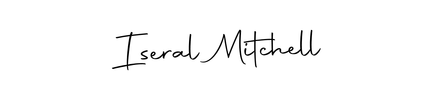 How to make Iseral Mitchell name signature. Use Autography-DOLnW style for creating short signs online. This is the latest handwritten sign. Iseral Mitchell signature style 10 images and pictures png