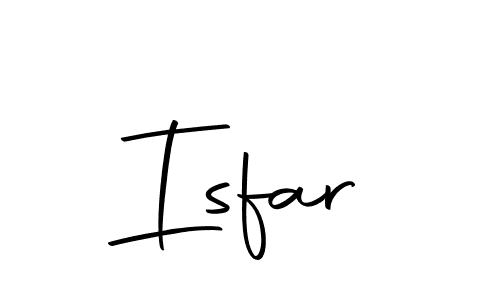 You should practise on your own different ways (Autography-DOLnW) to write your name (Isfar) in signature. don't let someone else do it for you. Isfar signature style 10 images and pictures png