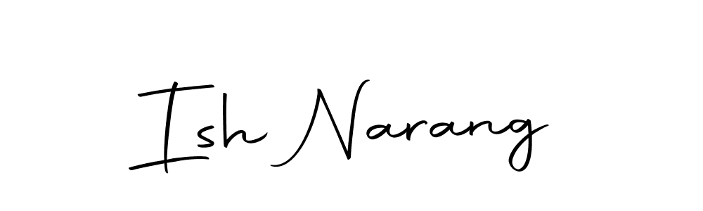 You should practise on your own different ways (Autography-DOLnW) to write your name (Ish Narang) in signature. don't let someone else do it for you. Ish Narang signature style 10 images and pictures png