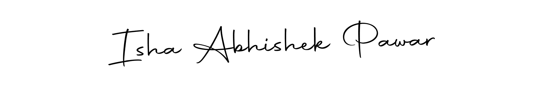 You should practise on your own different ways (Autography-DOLnW) to write your name (Isha Abhishek Pawar) in signature. don't let someone else do it for you. Isha Abhishek Pawar signature style 10 images and pictures png