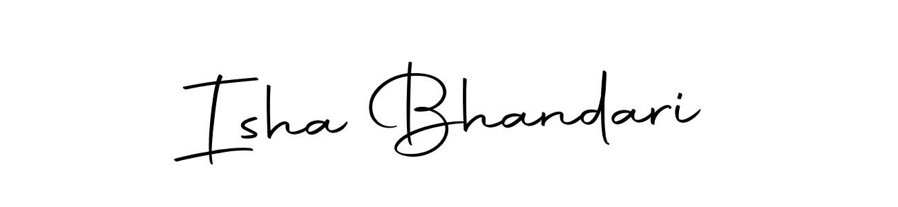 How to make Isha Bhandari name signature. Use Autography-DOLnW style for creating short signs online. This is the latest handwritten sign. Isha Bhandari signature style 10 images and pictures png
