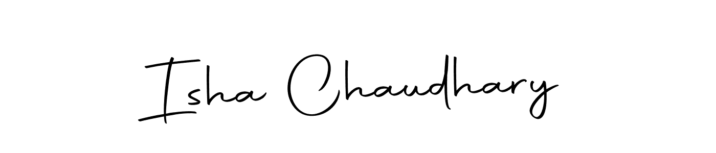 Design your own signature with our free online signature maker. With this signature software, you can create a handwritten (Autography-DOLnW) signature for name Isha Chaudhary. Isha Chaudhary signature style 10 images and pictures png