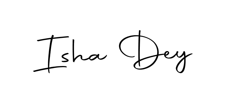 Design your own signature with our free online signature maker. With this signature software, you can create a handwritten (Autography-DOLnW) signature for name Isha Dey. Isha Dey signature style 10 images and pictures png