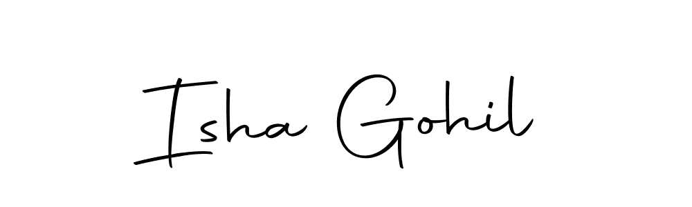 Also we have Isha Gohil name is the best signature style. Create professional handwritten signature collection using Autography-DOLnW autograph style. Isha Gohil signature style 10 images and pictures png
