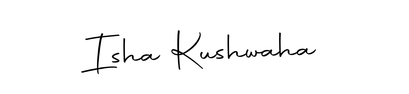 Design your own signature with our free online signature maker. With this signature software, you can create a handwritten (Autography-DOLnW) signature for name Isha Kushwaha. Isha Kushwaha signature style 10 images and pictures png