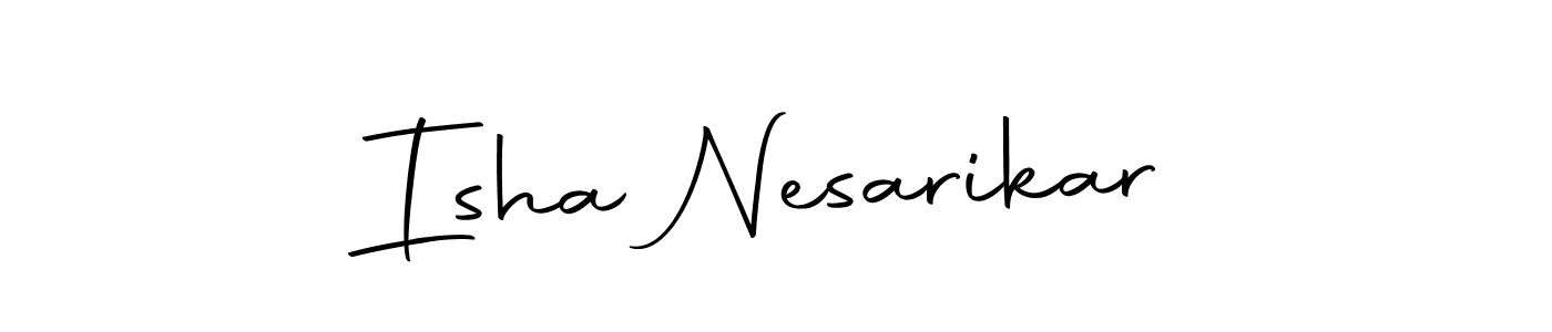 How to make Isha Nesarikar name signature. Use Autography-DOLnW style for creating short signs online. This is the latest handwritten sign. Isha Nesarikar signature style 10 images and pictures png