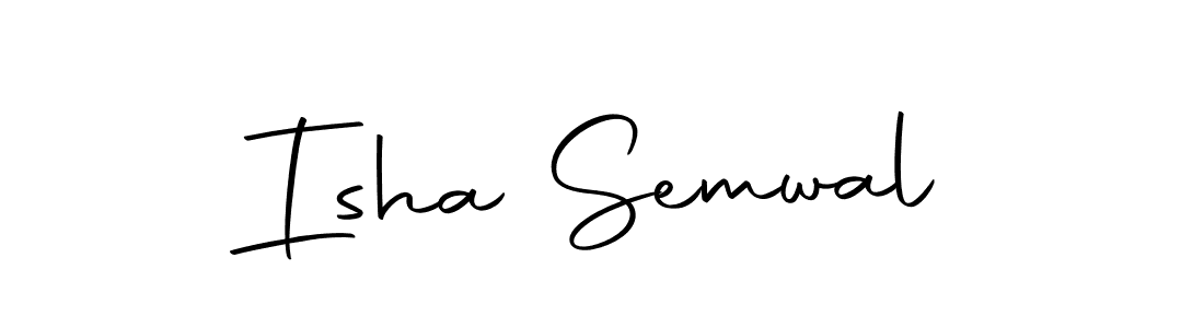 Design your own signature with our free online signature maker. With this signature software, you can create a handwritten (Autography-DOLnW) signature for name Isha Semwal. Isha Semwal signature style 10 images and pictures png