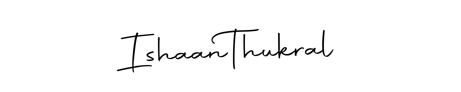 The best way (Autography-DOLnW) to make a short signature is to pick only two or three words in your name. The name Ishaan  Thukral include a total of six letters. For converting this name. Ishaan  Thukral signature style 10 images and pictures png