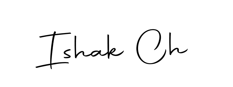The best way (Autography-DOLnW) to make a short signature is to pick only two or three words in your name. The name Ishak Ch include a total of six letters. For converting this name. Ishak Ch signature style 10 images and pictures png
