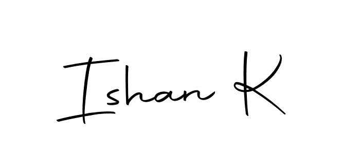 Make a beautiful signature design for name Ishan K. Use this online signature maker to create a handwritten signature for free. Ishan K signature style 10 images and pictures png