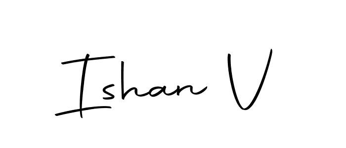 Ishan V stylish signature style. Best Handwritten Sign (Autography-DOLnW) for my name. Handwritten Signature Collection Ideas for my name Ishan V. Ishan V signature style 10 images and pictures png