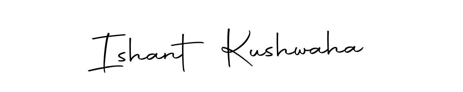 Create a beautiful signature design for name Ishant Kushwaha. With this signature (Autography-DOLnW) fonts, you can make a handwritten signature for free. Ishant Kushwaha signature style 10 images and pictures png