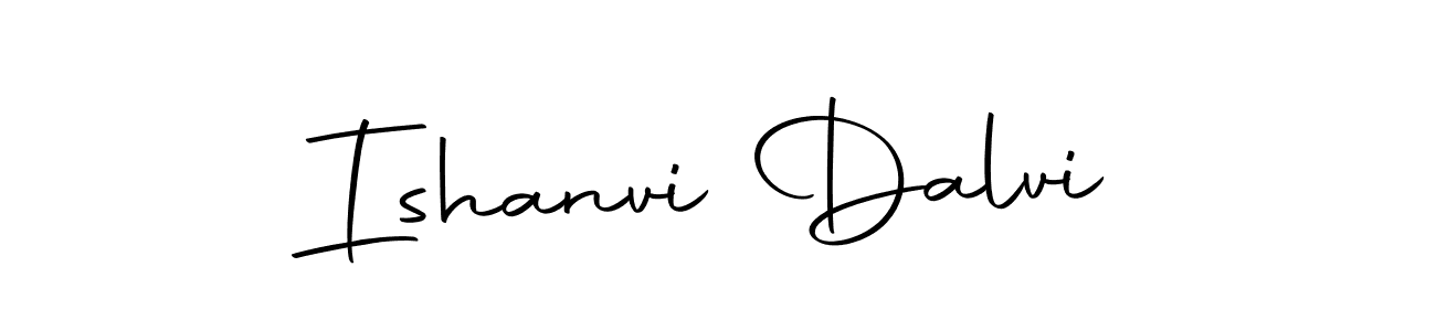 How to make Ishanvi Dalvi name signature. Use Autography-DOLnW style for creating short signs online. This is the latest handwritten sign. Ishanvi Dalvi signature style 10 images and pictures png